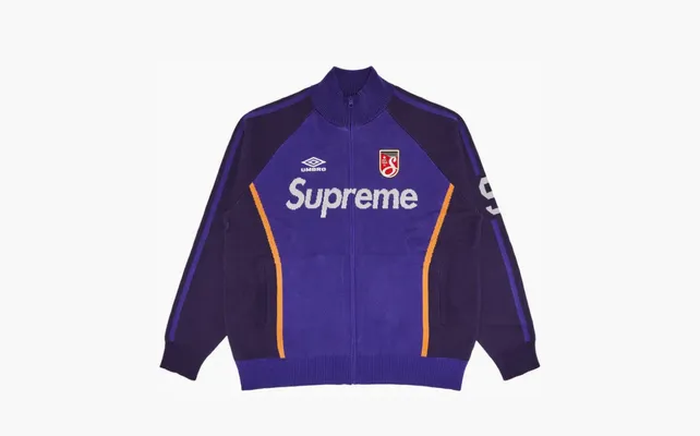 Одежда Supreme x Umbro Zip Up Sweater «Purple» fioletovye
