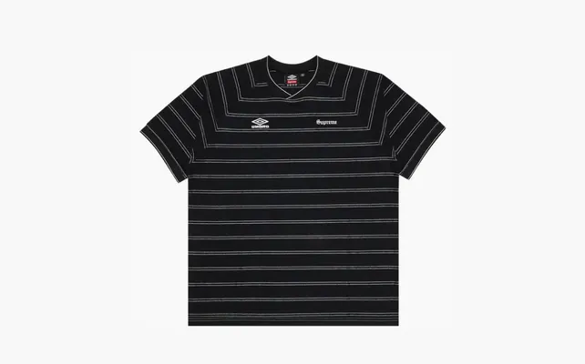 Одежда Supreme x Umbro Stripe Soccer Jersey «Black» chyernye