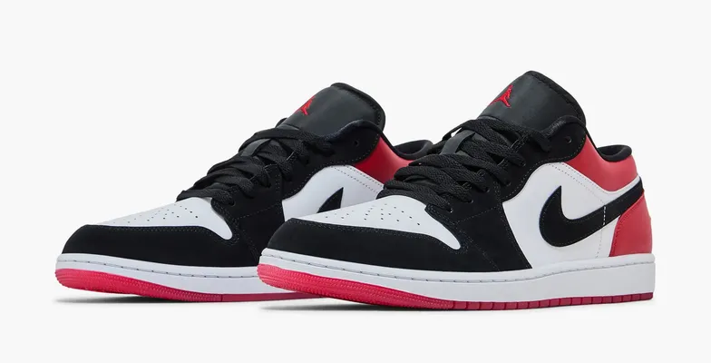 Кроссовки Air Jordan 1 Low SE «Black Toe» belye