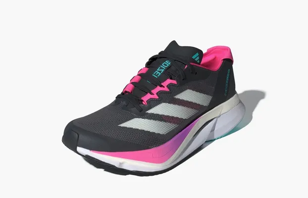  Adidas Adizero Boston 12 WMNS «Grey Lucid Pink» serye