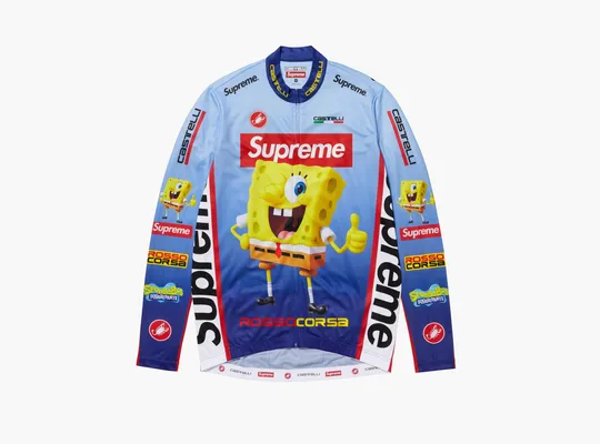 Одежда Supreme SpongeBob SquarePants x Castelli  L/S Cycling Jersey  «Blue» lightBlue