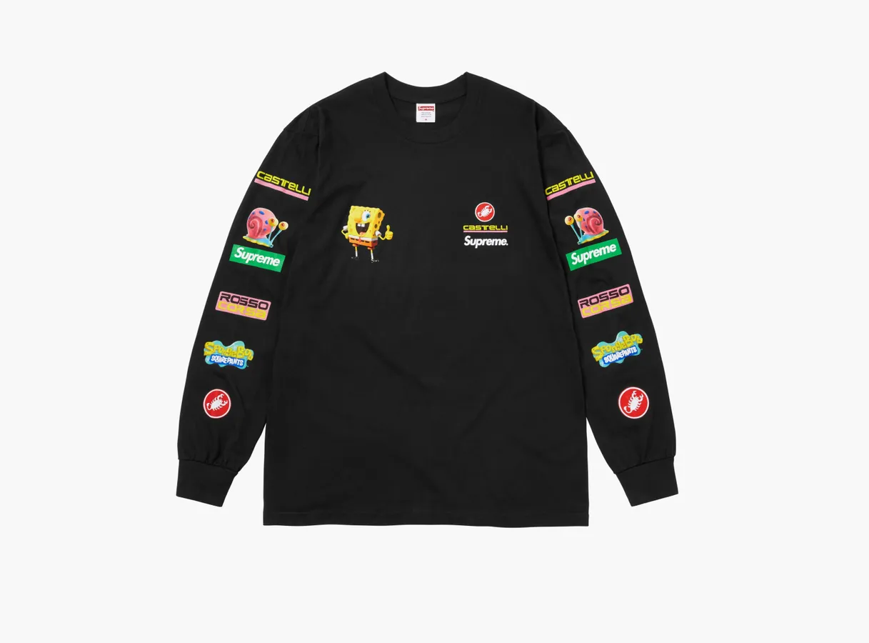 Supreme SpongeBob x Castelli Racing L/S Tee «Black»