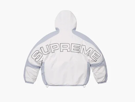  Supreme Faux Fur Reversible Hooded Track Jacket  «White» belye