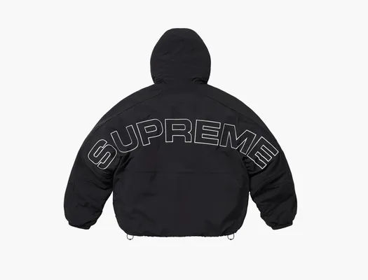  Supreme Faux Fur Reversible Hooded Track Jacket  «Black» chyernye