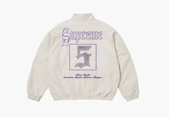  Supreme Old English Track Jacket  «White» belye