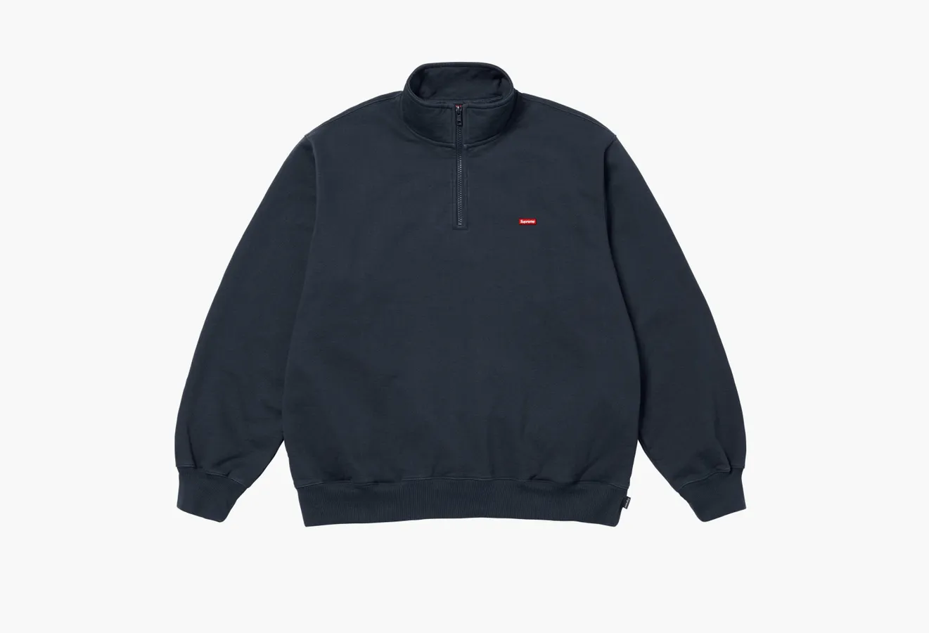 Supreme Small Box Half Zip Pullover «Navy»