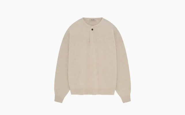 Одежда Fear of God Fine Knit Henley «Heather Beige» bezhevye