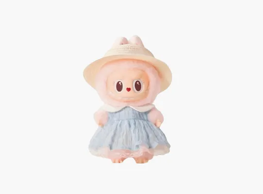 Аксессуары Pop Mart Labubu The Blue Diamon Summer Party Vinyl Plush Doll Pendant (17 СМ) golubye