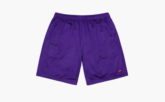 Одежда Supreme Small Box Baggy Mesh Short  «Purple» fioletovye