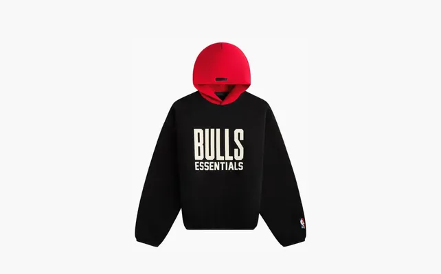 Одежда Fear of God Essentials x NBA Chicago Bulls Hoodie «Black Red» chyernye