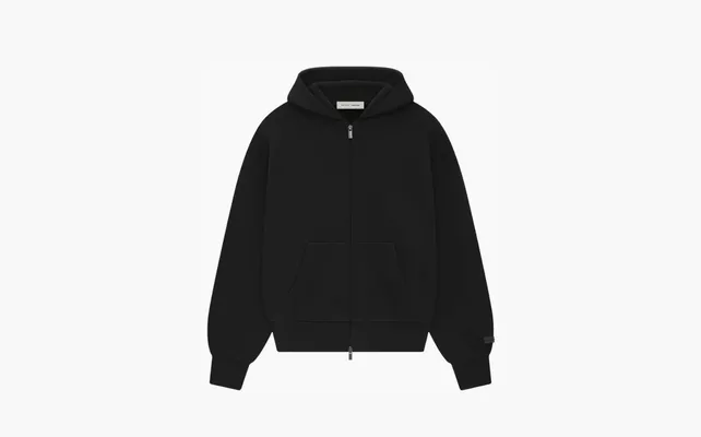Одежда Fear of God Essentials Classic Full Zip-Up Hoodie «Jet Black» chyernye