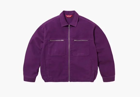  Supreme Moleskin Work Jacket  «Purple» fioletovye