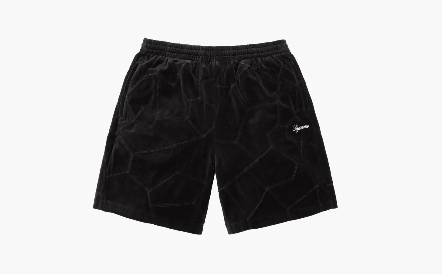 Supreme Patchwork Velour Short «Black»