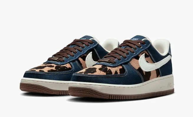 Кроссовки Nike Air Force 1 Low WMNS «Cheetah Blue Denim» sinie