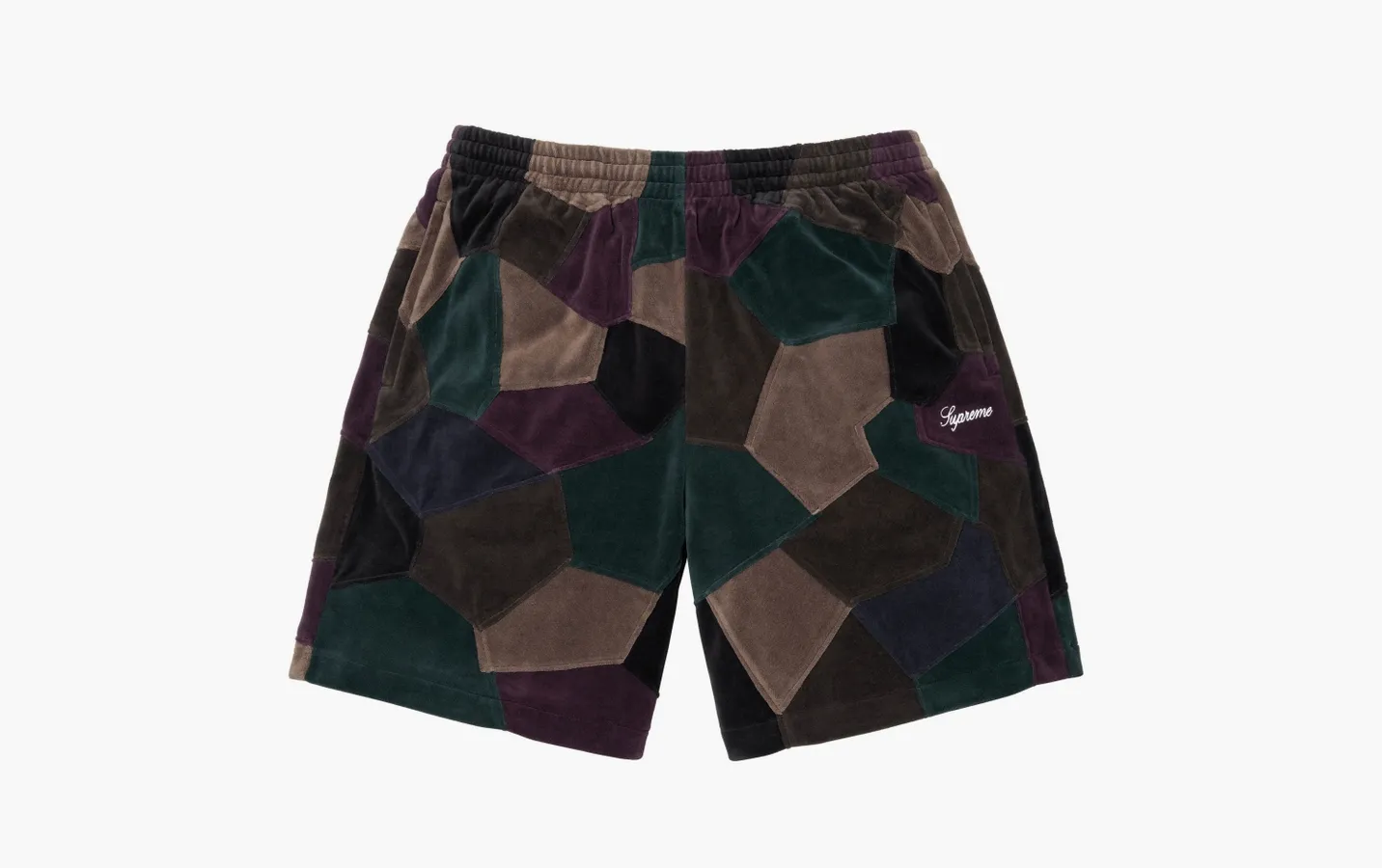 Supreme Patchwork Velour Short «Dark Navy»
