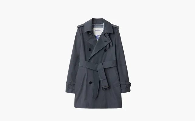 Burberry Short Cotton Blend Trench Coat «Gray» serye