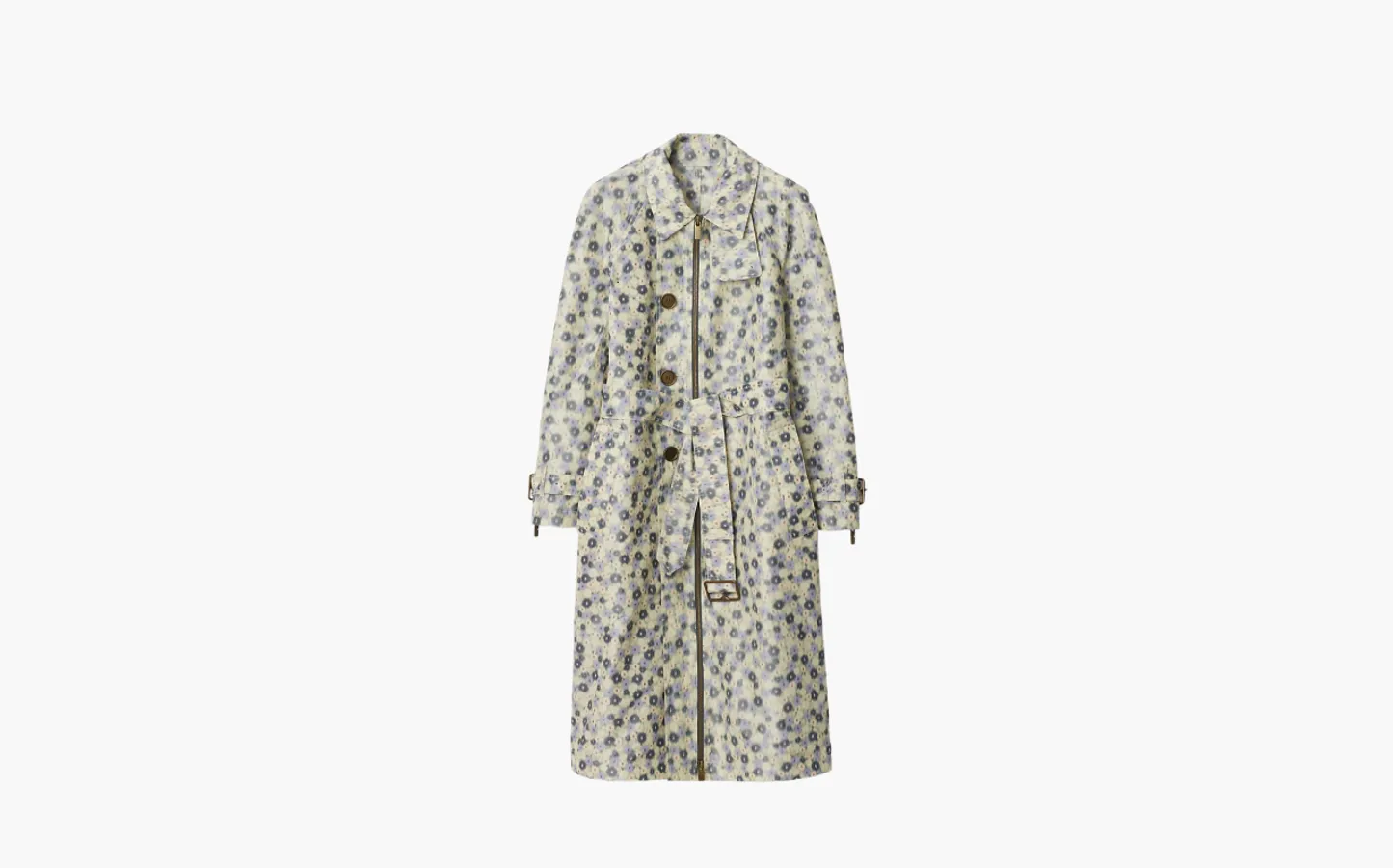 Burberry Long Daisy Lightweight Zip Car Coat «Beige Yellow»