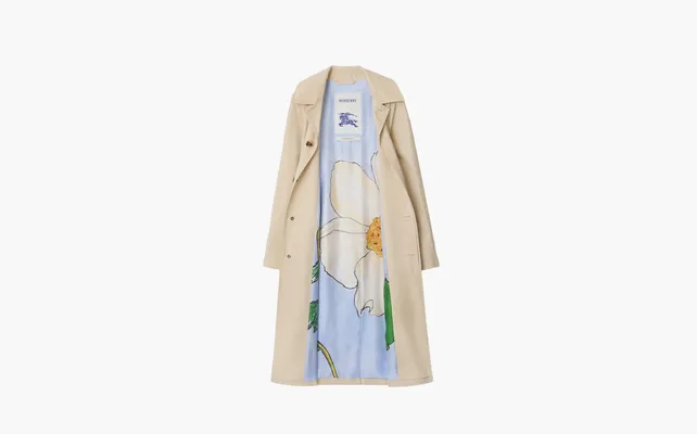 Одежда Burberry Long Highgrove Gabardine Car Coat «Nutmeg» бежевый