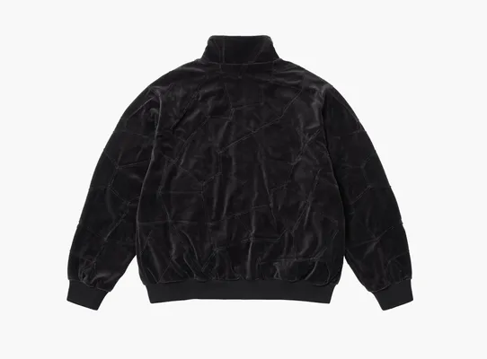  Supreme Patchwork Velour Track Jacket  «Black» chyernye