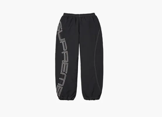 Одежда Supreme  Spellout Embroidered Track Pant  «Black» chyernye