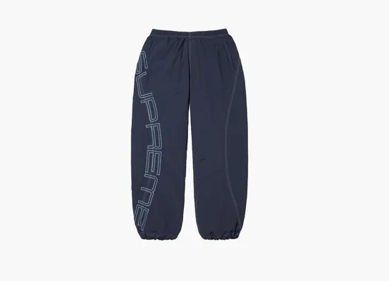 Одежда Supreme  Spellout Embroidered Track Pant «Navy» sinie