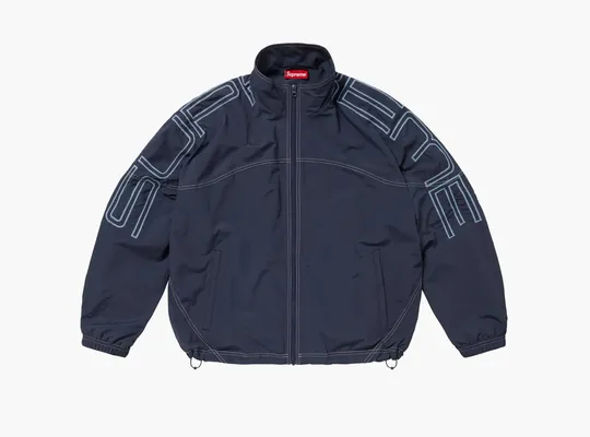  Supreme Spellout Embroidered Track Jacket  «Navy» sinie