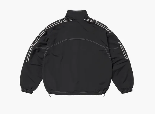  Supreme Spellout Embroidered Track Jacket  «Black» chyernye
