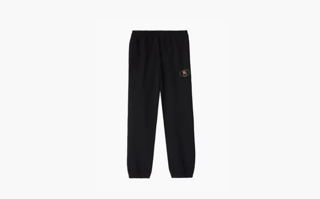 Одежда Burberry Knight Stamp Cotton Jogging Pants in Black for Men «Black» chyernye