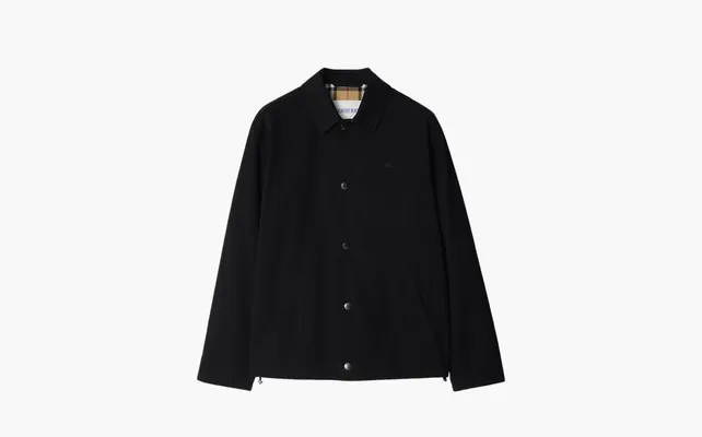  Burberry Gabardine Coach Jacket «Black» chyernye