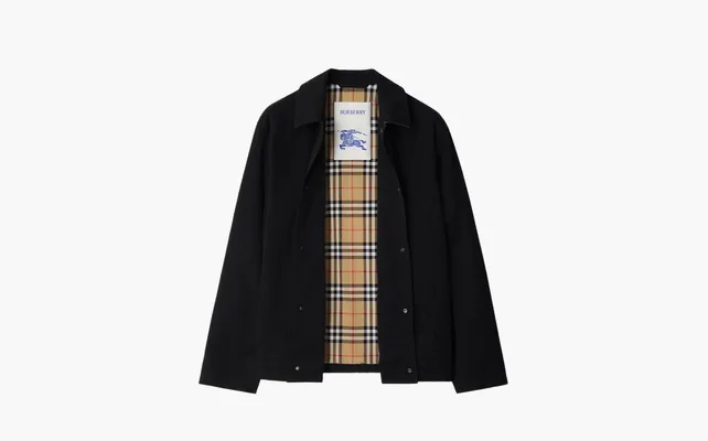  Burberry Gabardine Coach Jacket «Black» chyernye
