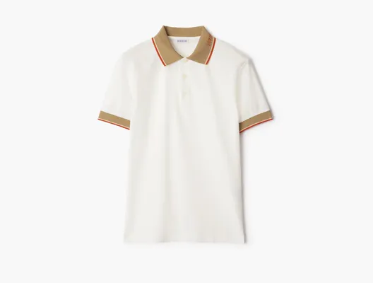 Одежда Burberry Cotton Polo Shirt  «Chalk» belye