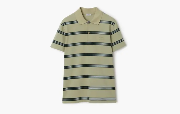 Одежда Burberry Striped Cotton Polo Shirt  «Shire» zelyenye
