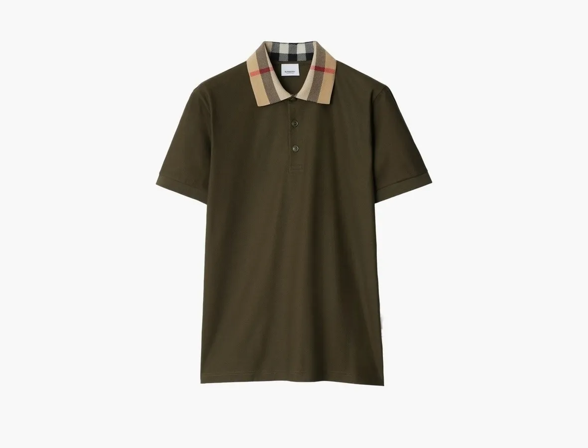 Burberry Check Collar Cotton Polo Shirt «Loch»