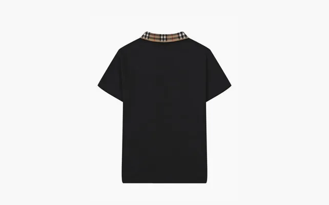 Одежда Burberry Check Trim Cotton T-shirt «Black» chyernye