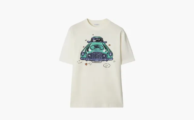 Одежда Burberry Car Cotton T-shirt «Chalk» kremovye