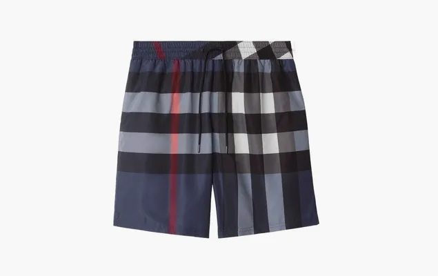 Одежда Burberry Check Swim Shorts  «Carbon blue» sinie