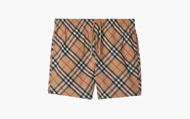 Одежда Burberry Check Swim Shorts  «Sand» korichnevye