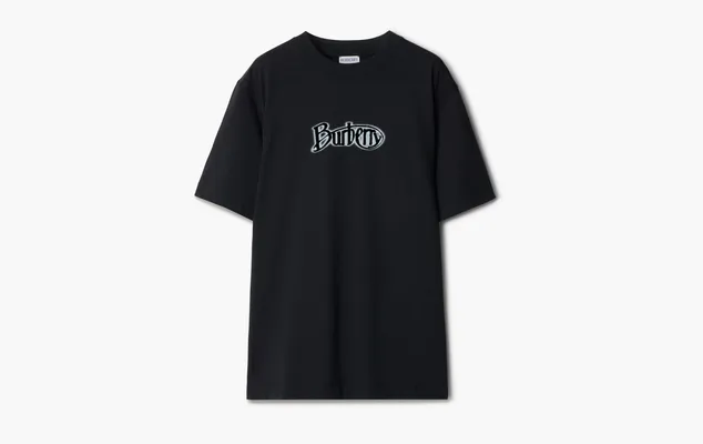Одежда Burberry  Logo Cotton T-shirt «Coal» chyernye