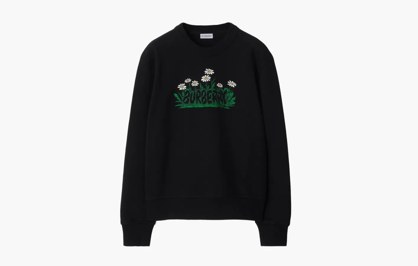 Burberry Daisy Logo Cotton Sweatshirt  «Black»