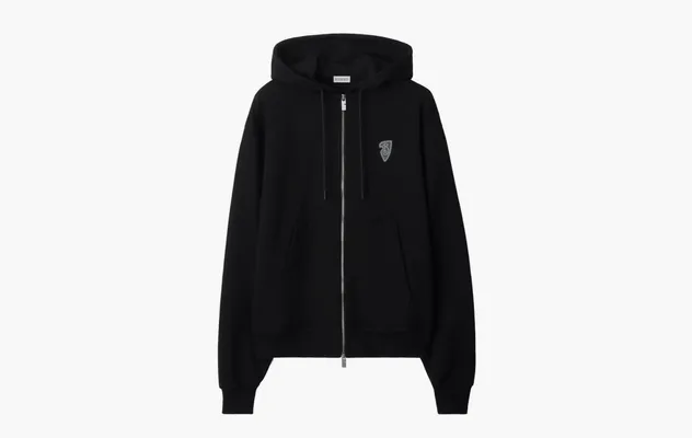 Одежда Burberry EKD Cotton Zip Hoodie  «Black» chyernye