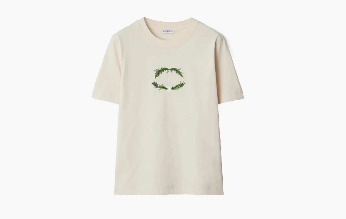 Burberry Thistle Logo Cotton T-shirt «Tundra»
