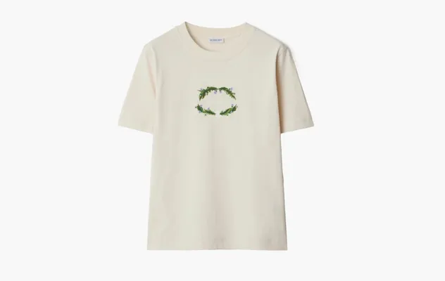 Одежда Burberry Thistle Logo Cotton T-shirt  «Tundra» bezhevye