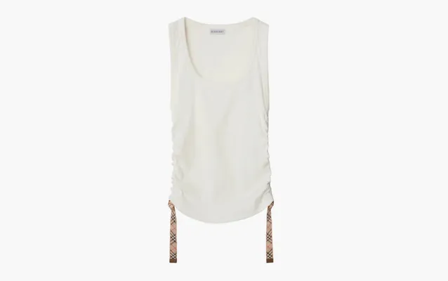 Одежда Burberry Festival Cotton Blend Tank Top «Chalk» belye