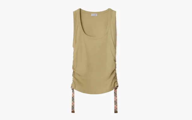 Одежда Burberry Festival Cotton Blend Tank Top «Hemlock» bezhevye