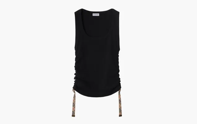 Одежда Burberry Festival Cotton Blend Tank Top «Black» chyernye