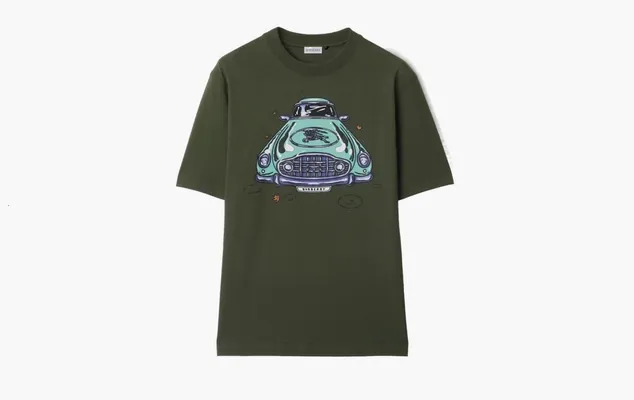 Одежда Burberry Car Cotton T-shirt  «Yew» zelyenye
