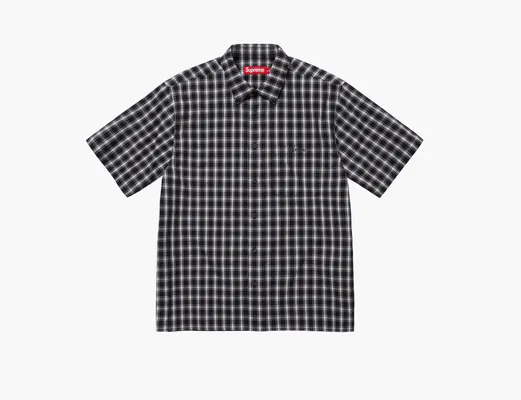 Одежда Supreme Mini Plaid S/S Shirt «Black» chyernye