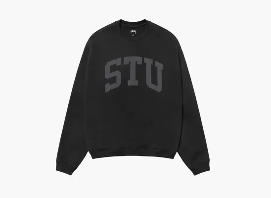 Одежда Stussy Stu Relaxed Crew «Black» chyernye