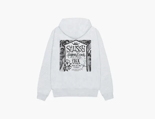 Одежда Stussy Beach House Hoodie «Ash Heather» serye