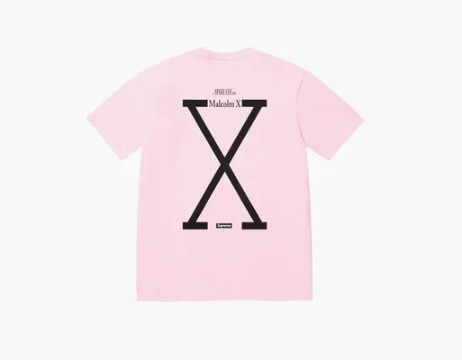 Одежда Supreme x 40 Acres Malcolm X Tee «Light Pink» rozovye